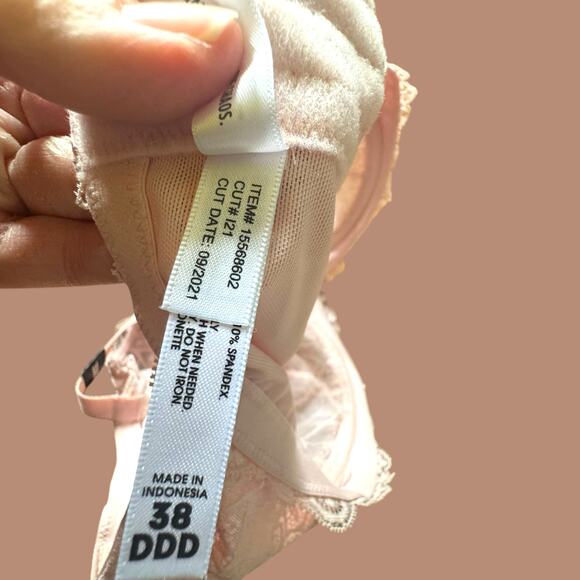 Torrid Curve Unlined Balconette Bra Pink Lotus Lace Underwire Sexy 38 DDD NEW - Picture 15 of 16